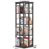 Aheaplus 4-tier Rotating Bookshelf, Frerstanding Corner Bookcase with Storage - 4 of 4
