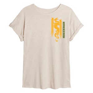 Women's - House Of The Dragon - Syrax Dragon Oversized Graphic T-Shirt - 1 of 4