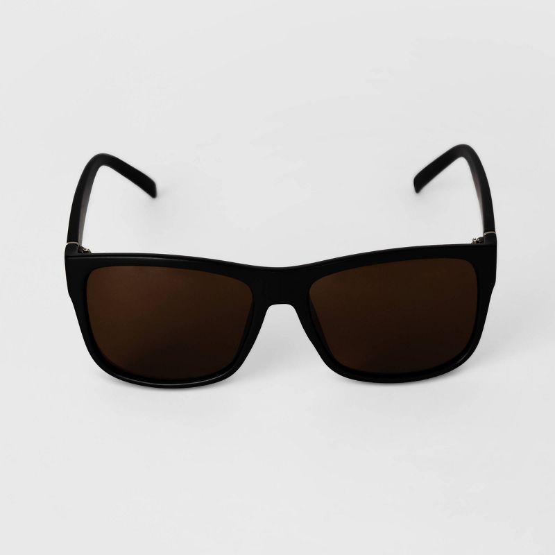 Men&#39;s Matte Square Sunglasses - Goodfellow &#38; Co&#8482; Black, 1 of 3