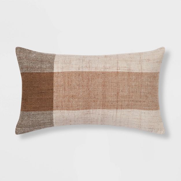 Shop Oversized Textured Woven Lumbar Throw Pillow - Threshold™ from Target on Openhaus