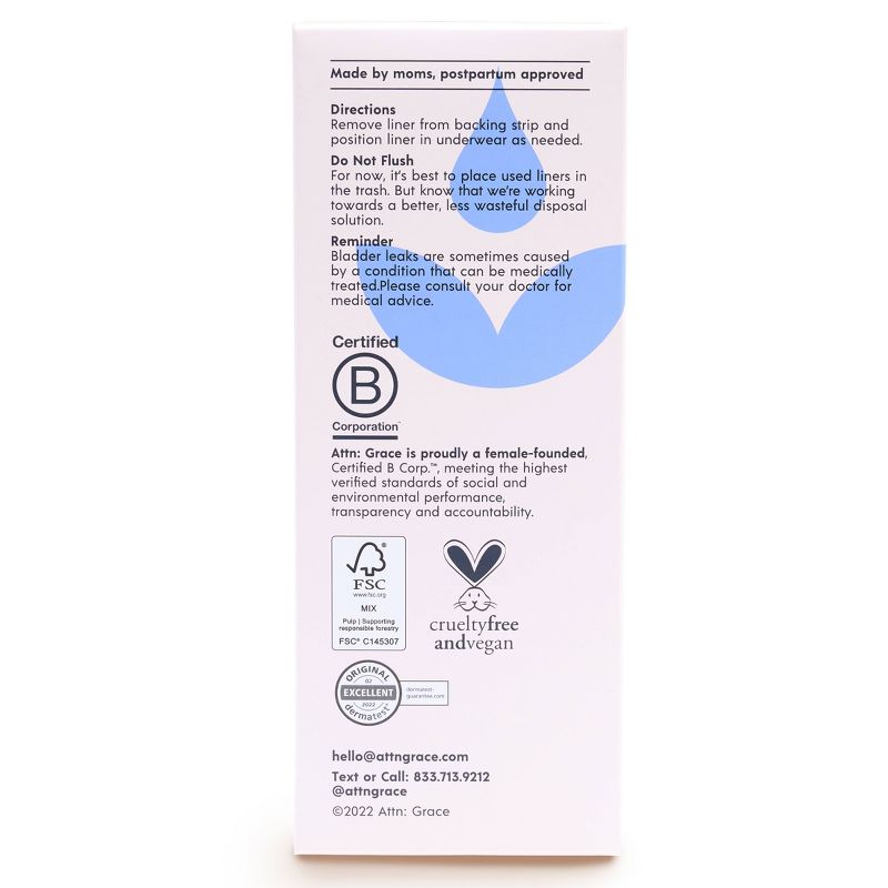 Attn: Grace Incontinence Liners - Light Absorbency - 46ct, 3 of 9