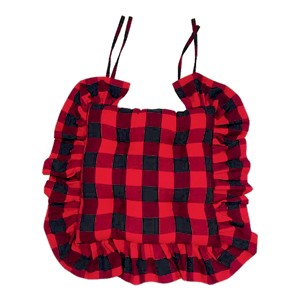 C&F Home Franklin Black and Red Plaid Chairpad - 1 of 2