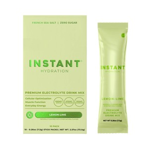 Instant Hydration Lemon Lime Electrolyte Drink Mix Sports Drink