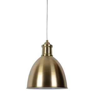 Large Industrial Metal Pendant Light Brass (Includes Bulb) - Threshold