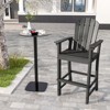 Tangkula 2PCS Outdoor HDPE Bar Stool Tall Adirondack Chair with Armrests and Footrest 30 Inches Counter Height Bar Stool - 4 of 4