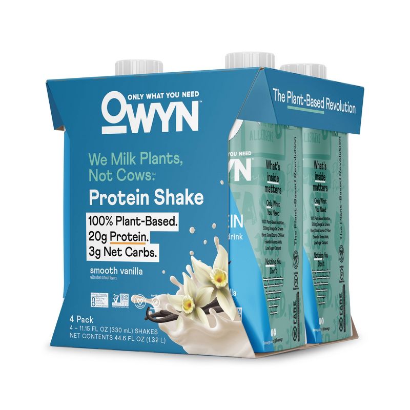 OWYN Protein Shake - Smooth Vanilla - 4pk/44.6 fl oz, 4 of 5