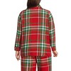 Lands' End Women's Long Sleeve Print Flannel Pajama Top - 2 of 3