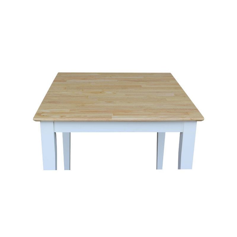 Solid Wood Square Dining Table White - International Concepts, 5 of 6