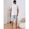 INSPIRE CHIC Men's Raglan Short Sleeves Crew Neck Drawstring Sleepwear Pajama Set - 3 of 4