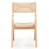 GDFStudio Colette Farmhouse Stackable Foldable Woven Rattan Dining Chairs (Set of 2) - 4 of 4