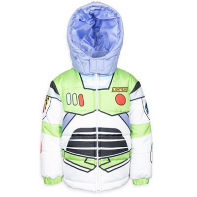 Disney Pixar Toy Story Buzz Lightyear Zip Up Winter Coat Puffer Jacket Toddler
