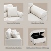 4 Piece Living Room Set, Faux Leather Sofa Set with Storage Ottoman Bench, Ultimate Comfort Couch for Living Room,Lounge Room-Morden Fort - 2 of 4