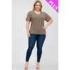 Slickblue Women's Plus Size Short Sleeve Tee, Soft Stretch Fit, Classic Round Neck, 10 Color Options, Size 1XL-3XL - 2 of 4