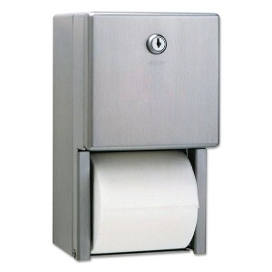 Bobrick B-2888 6-1/16 in. x 5-15/16 in. x 11 in. Stainless Steel 2-Roll Tissue Dispenser - Stainless Steel - 1 of 3