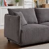 NicBex Couches for Living Room Multi-Module Combination Style  Minimalist Corduroy Upholstered Sofa with 2 Cushions and Charging Ports - 3 of 4