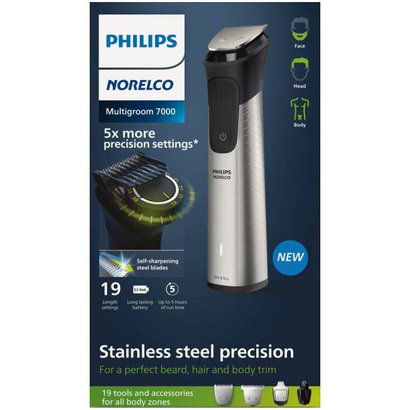 Philips Norelco Series 7000 Multigroom Men&#39;s Rechargeable Electric Trimmer - MG7910/49 - 19pc, 3 of 25