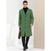 Lars Amadeus Men's Winter Single-Breasted Notched Lapel Long Overcoat - 3 of 4