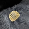 Slickblue Women's Gold and Silver Brass Ring with Radiant Clear Crystal - Classic and Sophisticated Jewelry, Size 5-10 - 2 of 3