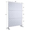 Grungis Matrix Metal Decorative Patio Screens,Galvanized Privacy Fence Panels with Grid Pattern for Deck Balcony Patio,76" H×48" W - 2 of 4