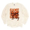 Simply Sage Market Coquette Basketball Bow Game Day Stacked Garment Dyed Long Sleeve - 2 of 3