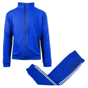 Galaxy by Harvic Men's Tech Fleece Sweatshirt  and Jogger 2 Piece Set - 1 of 4