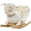 Qaba Baby Rocking Horse, Sheep Rocking Horse for Toddlers, Plush Stuffed Ride-on Animal Rocker with Lullaby Song - 4 of 4