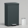 Kitchen Trash Can, 10.5 Gallon (40 L) Garbage Can, Large Step Trash Bin with Lid, Stainless Steel, Soft Close, 15 Trash Bags Included - 3 of 3