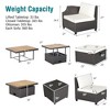 Costway 7pcs Patio Outdoor PE Wicker Cushioned Furniture Conversation Set Sectional Sofa - 4 of 4