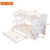 NicBex Twin Size Loft Bunk Bed with L-Shaped Desk, Modern Metal Bed Frame with Ladder and Guardrails for Bedroom - 2 of 4