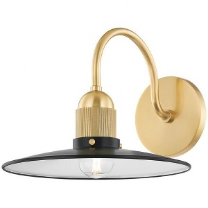 Mitzi Leanna 1 - Light Sconce in  Aged Brass/Soft Black - 1 of 1