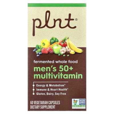 Plnt Men's 50+ Multivitamin, 60 Vegetarian Capsules