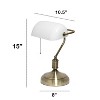 Creekwood Home 15" Timeless Antique Nickel Bankers Table Lamp Shade - 3 of 4