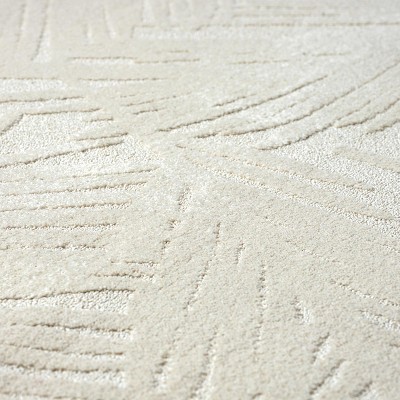 Cream 6' x 9' Synthetic Reversible Area Rug