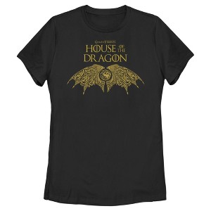 Women's Game of Thrones: House of the Dragon Intricate Dragon Wings Logo T-Shirt - 1 of 4