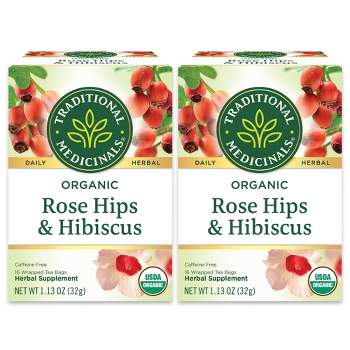 Traditional Medicinals Rose Hips with Hibiscus Organic Tea - 32ct