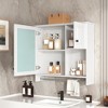 KWPZQEB Bathroom Wall Cabinet, Over The Toilet Space Saver Storage Cabinet, Medicine Cabinet with Door and Adjustable Shelves for Bathroom, White - 4 of 4