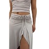 Women's Asymmetrical Ruched Midi Skirt - NIA - image 4 of 4