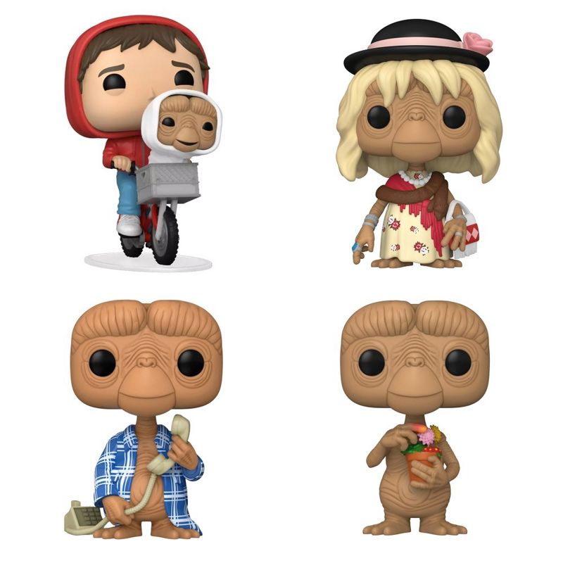 Funko 4 pack E.T. The Extraterrestrial: Elliot and E.T. #1253, #1252, #1254, #1255, 1 of 3
