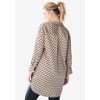 ellos Plus Size Hi-Lo Button Front Satin Tunic - 3 of 3