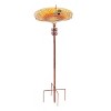 Artloge Heavy Duty Glass Bird Feeding Station Wild Bird Bath Sunflower Drinking Bowl with Metal Stake for Outdoor Garden Yard Decor - 2 of 4
