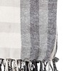 Hand Woven Plaid Throw Blanket Black Cotton by Foreside Home & Garden - 3 of 4