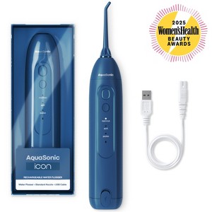 AquaSonic Icon Electric Water Flosser - 150ml Tank, Cordless Rechargeable, Waterproof, Portable Oral Irrigator - 1 of 4