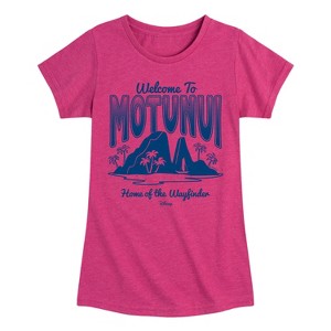 Girls' - Moana - Motunui Home of the Wayfinder Fitted Short Sleeve Graphic T-Shirt - 1 of 4