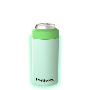 FrostBuddy Universal Buddy Insulated Can Cooler | Fits 12oz Cans, Slim Cans & Bottles | Stainless Steel Drink Holder - 1 of 4