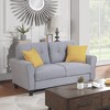 LOVMOR 57.5" Modern Living Room Loveseat Linen Upholstered Couch Furniture for Home or Office - 3 of 4