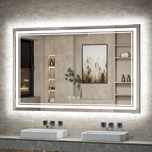 Keonjinn LED Bathroom Vanity Mirror, Front Light & Backlit, 3 Color Temperatures, Anti Fog, Double Lights Strips - 1 of 4