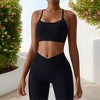 Anna-Kaci Active Women's Strappy Back Sports Bra with Adjustable Spaghetti Straps - 3 of 4