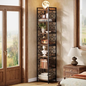 Tribesigns 7-Tier Corner Shelf, 78.74" Narrow Bookshelf Bookcase, Freestanding Display Storage Shelf Plant Stand for Living Room, Office - 1 of 4