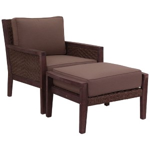 Courtyard Casual Buena Vista II 2 pc Club and Ottoman  Includes:  One Club Chair and One Ottoman - 1 of 4