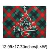Unique Bargains Christmas Place Mats Linen Red Green White 13" x 17.7" 2 Pcs - 3 of 4